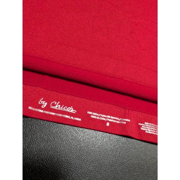 Chicos Red Sleeveless Tank Top Reversible Stretch Size 2 (US Size M) ****See Mea - Picture 3 of 4